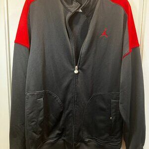 Men's Jordan Jumpman zip up sweater Red and Black Size Large